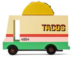 Candylab bus jouet en bois Taco Van - bus rétro coloré