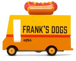 Candylab voiture jouet en bois Hot Dog Van - bus jouet pour enfants