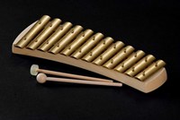 Auris xylophone instrument de musique diatonique courbé 12 notes laiton