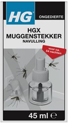 HG muggenstekker navulling 45ml effectief tegen muggen 54 nachten