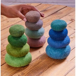 Cosy galets empilables en feutre jouet éducatif - jeu sensoriel