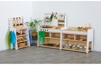 Cosy keukeneiland houten speelgoed keuken met opbergruimte-2
