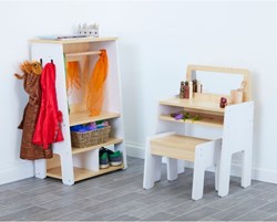Cosy verkleden eenheid houten speelmeubel met spiegel en haken