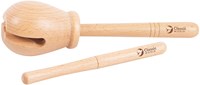 Classic World houten percussie blokken muziekinstrument 2-delig