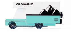 Candylab speelgoedauto Olympic RV - retro houten camper