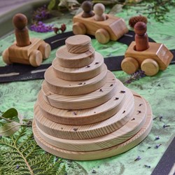 Cosy tour empilable en bois jouet naturel construction