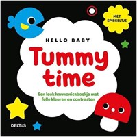 Deltas livre bébé noir-blanc - Hello Baby Tummy Time avec miroir