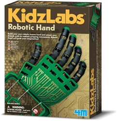 4M Kidzlabs robot hand bouwpakket techniek speelgoed zwart