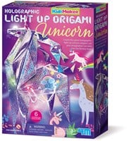 4M Origami Eenhoorn Licht - KidzMaker Lichtgevend knutselpakket 30 cm