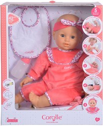Corolle Poupée Bébé Lila Chérie 42cm - Poupée Interactive avec Accessoires