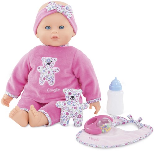 Corolle interactieve babypop Lucille - Franse pop met vanillegeur, 42cm, 20 geluiden, 8 functies
