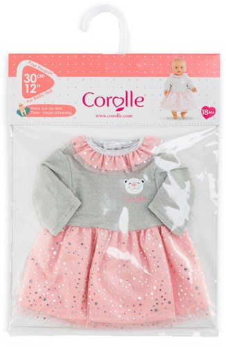 Corolle robe de poupée Magical 30cm - vêtement poupée pois roses
