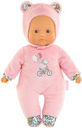 Corolle babypop roze beer 30cm - zachte knuffelpop met vanillegeur