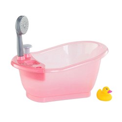 Corolle baignoire poupée rose avec douche et canard jouet