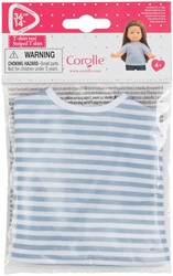Ma Corolle Gestreept T-shirt Blauw, 36cm