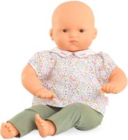 Corolle babypop poppen 52cm met bloemenblouse en groene broek-2
