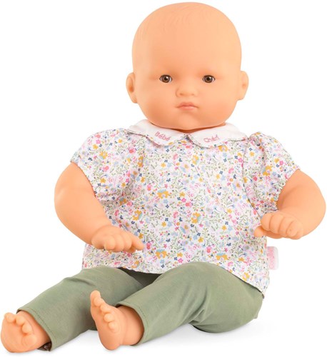Corolle babypop poppen 52cm met bloemenblouse en groene broek-2