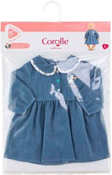 Corolle poppenjurk blauw voor babypop 42cm - poppenkleding