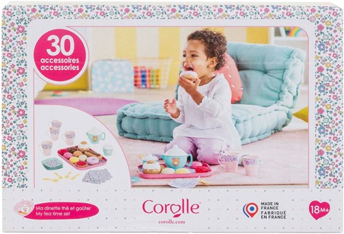 Corolle Set de thé pour poupée - Accessoires pour poupées, 30 pièces, jeu de rôle