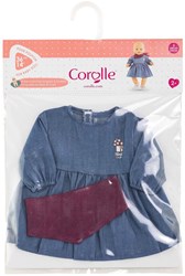 Corolle robe en jean pour poupée avec écharpe - vêtement poupée 36cm denim