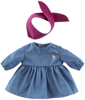 Corolle robe en jean pour poupée 42cm avec foulard - vêtement poupée-2
