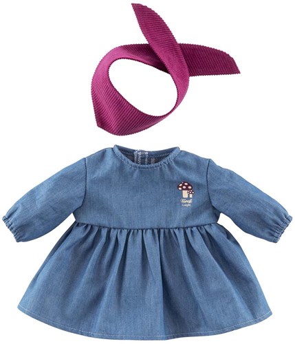 Corolle robe en jean pour poupée 42cm avec foulard - vêtement poupée-2