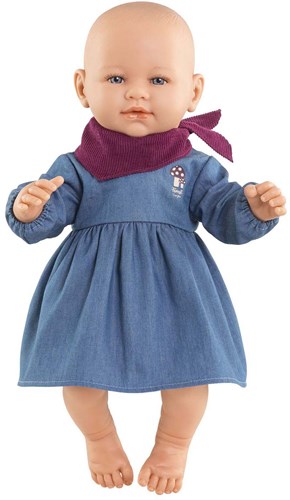 Corolle robe en jean pour poupée 42cm avec foulard - vêtement poupée-3