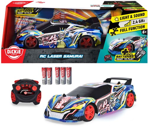 Dickie RC auto Laser Samurai - bestuurbare speelgoedauto met licht en geluid-3