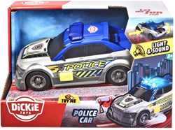 Dickie Politieauto speelgoedauto grijs met licht en geluid 15 cm