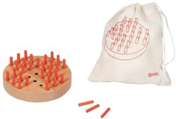 Goki jeu en bois Solitaire dans un sac en coton pour enfants