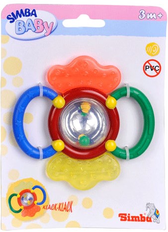 Simba hochet bébé jouet d'activité avec miroir et anneaux de dentition