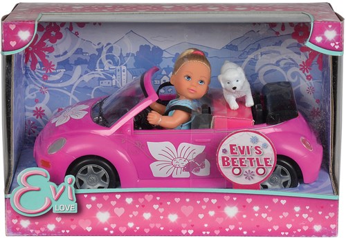 Simba poppenauto Evi Love Cabrio roze speelgoedauto minipop