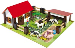 Eichhorn ferme en bois avec animaux et accessoires