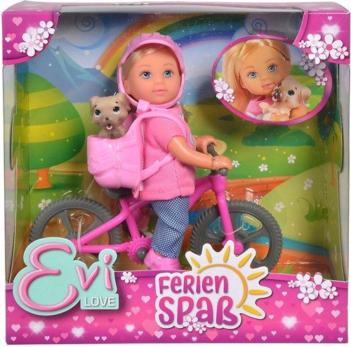 Evi Love pop fietstour met hondje - speelgoed pop fiets avontuur