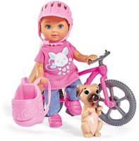 Poupée Evi Love tour à vélo avec chien - poupée jouet aventure à vélo-2