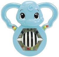 Hochet éléphant avec miroir jouet bébé plastique coloré-2