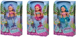 Glitter Zeemeermin pop met beweegbare vin en glitterspeelgoed