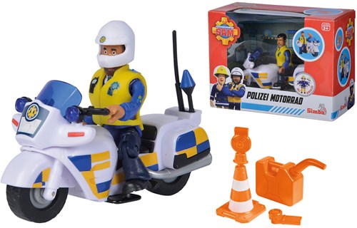 Simba Sam le pompier moto de police avec figurine Malcolm-2