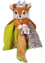 Forest Friends knuffeldoek pluche met speenring baby speelgoed