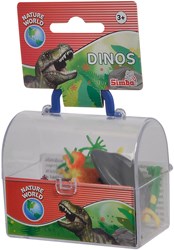 Simba dinosaurus speelgoed schatkist 6-delig kunststof oranje