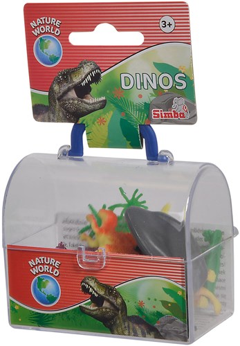 Simba coffret jouet dinosaures 6 pièces plastique orange