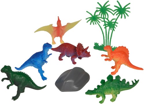 Simba coffret jouet dinosaures 6 pièces plastique orange-3