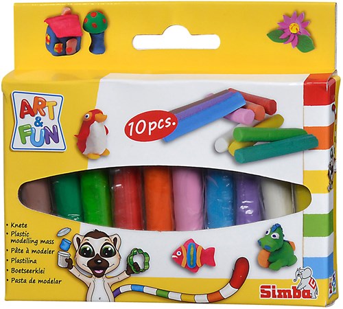 Simba kleistaven boetseerklei set - 10 kleuren - creatief speelgoed