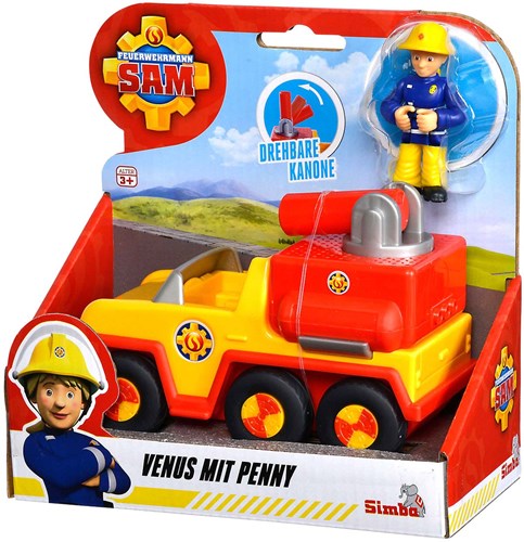 Simba Brandweerman Sam Venus brandweerauto speelgoed met Jenny figuur