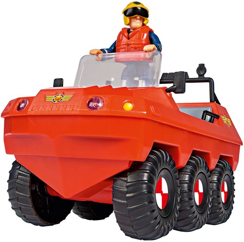 Simba Brandweerman Sam Hydrus speelgoedvoertuig met figuur - amfibie auto-2