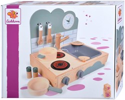 Eichhorn houten speelkeuken - compacte meeneemkeuken voor kinderen