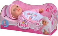 Poupée bébé Simba Laura avec sons et yeux dormeurs - jouet poupée 30cm-2