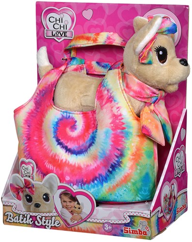 Simba Chi Chi Love chien en peluche dans sac batik - jouet 20cm