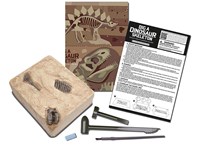 4M KidzLabs : GRAVE-YOU-DINOSAURUS-OP (Brachiosaurus) / F R A N S T A L I G E PACKAGE, kit de construction de squelette dans un bloc de plâtre, boîte 17x22x6cm, 7+-3