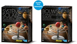 4M KidzLabs : SPACE / BUILDING KIT SUNSET / F R A N S T A L I G E PACKAGE, à construire soi-même, avec peinture et pinceau, boîte 17x22x6cm, 8+